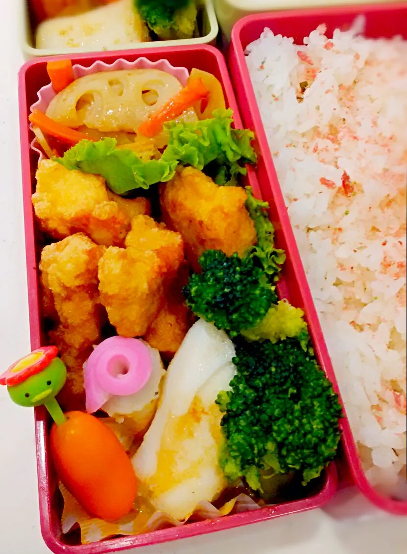 8月28日の娘弁当♪唐揚げ弁当だよ～(｡･ω･｡)|ノリティアさん