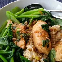 Thursday night dinner: Taiwanese three cups chicken with chop sum and jasmine rice|Molly Glauberさん