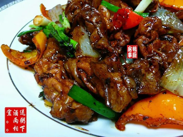 酱爆肉片。。。saute pork in black bean sauce|steven z.y.さん