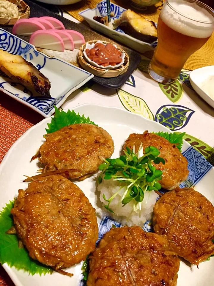 鶏牛蒡つくね♡( ᵕ̤ૢᴗᵕ̤ૢ )♡ 銀鱈の西京焼き🐟|ちぃちゃんさん