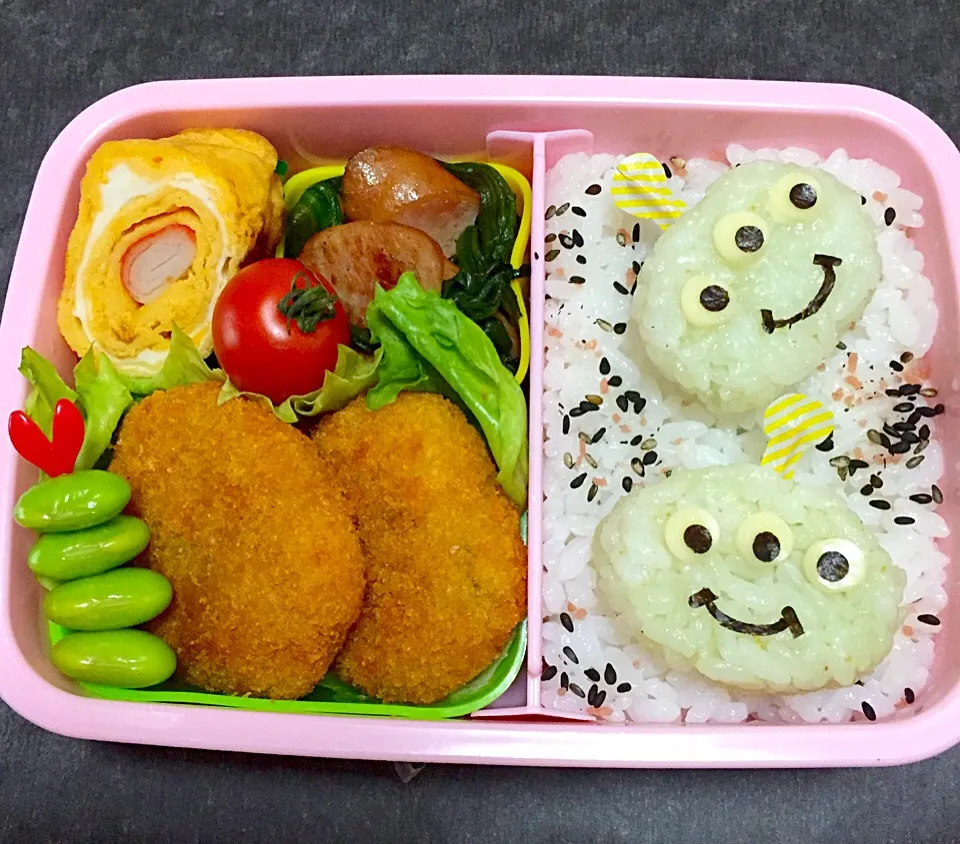 リトルグリーンメン弁当|3人の姫のためにさん