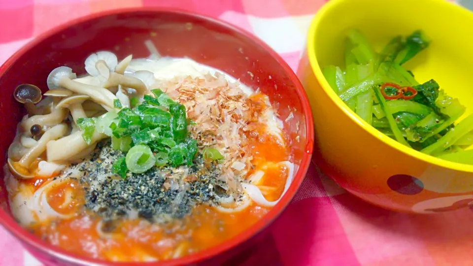 Snapdishの料理写真:糖質０麺♡豆乳ごまだれトマト♡|きまぐれせなちゃん。さん