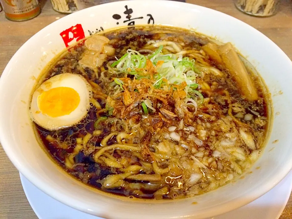 Snapdishの料理写真:清乃＠有田市  有田ブラック ホルモン増し  食べログTOP50|BOYZ II 麺さん