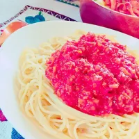 ミートソースパスタ|家族の為に安楽豪華♡さん