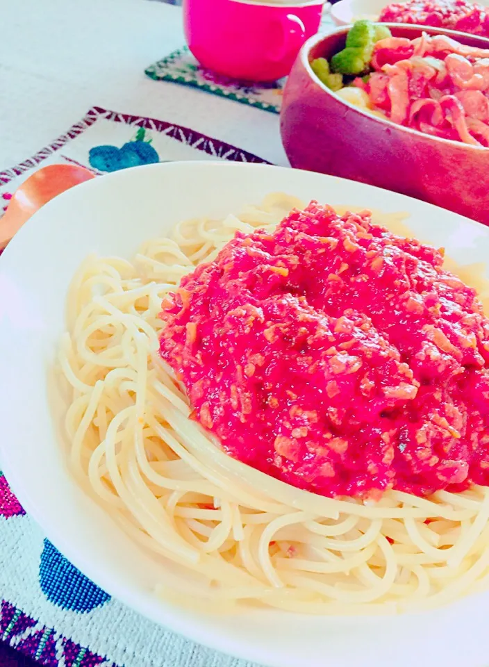 ミートソースパスタ|家族の為に安楽豪華♡さん