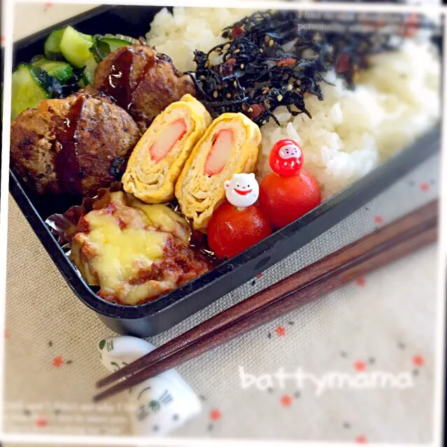 ハンバーグ弁当〜♡battymama の節約しても美味しいお弁当♡|ばってぃーまま＠♪さん