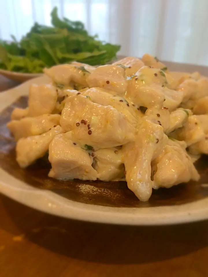 あゆ♡さんの料理 鶏胸キュン肉のマヨネーズソースあえ♡|acoさん