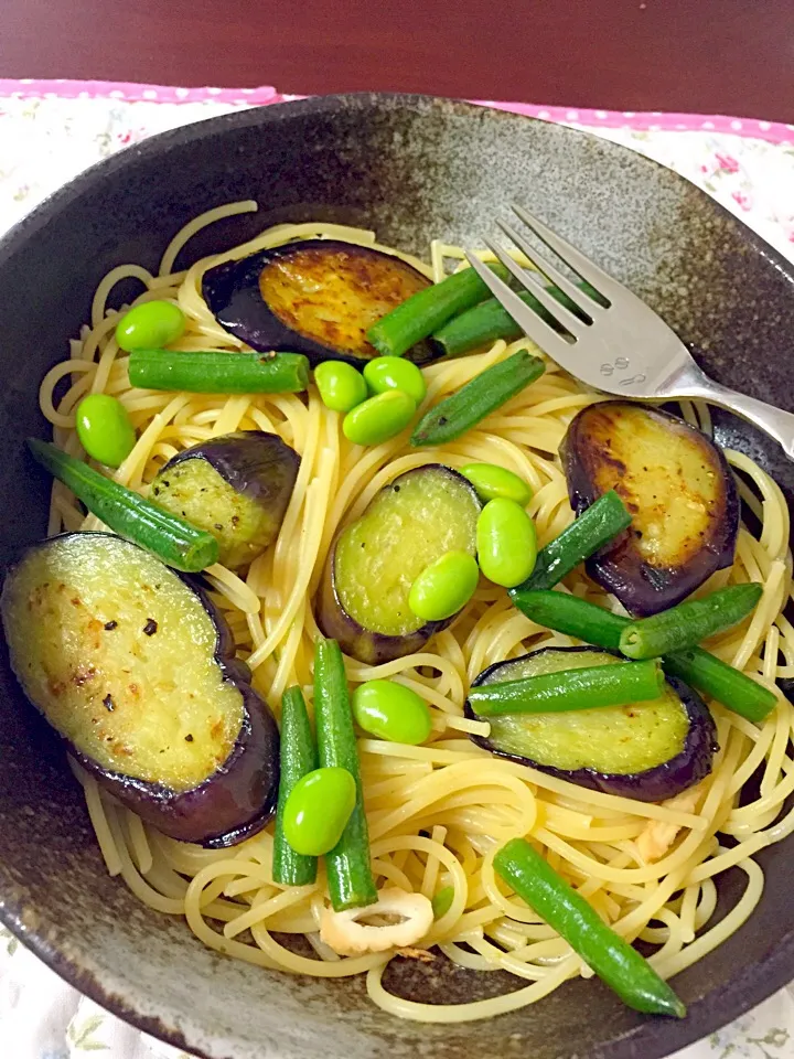 永谷園の松茸のお吸い物で作ったパスタ|くるみるくさん