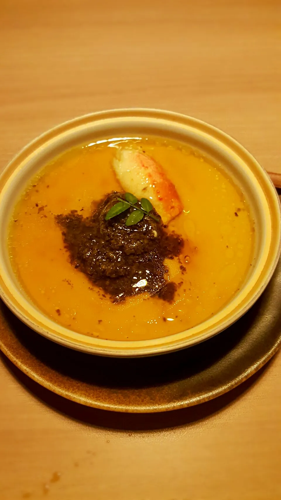 black truffle chawanmushi with crab leg #ginzawa|Evon Hawさん