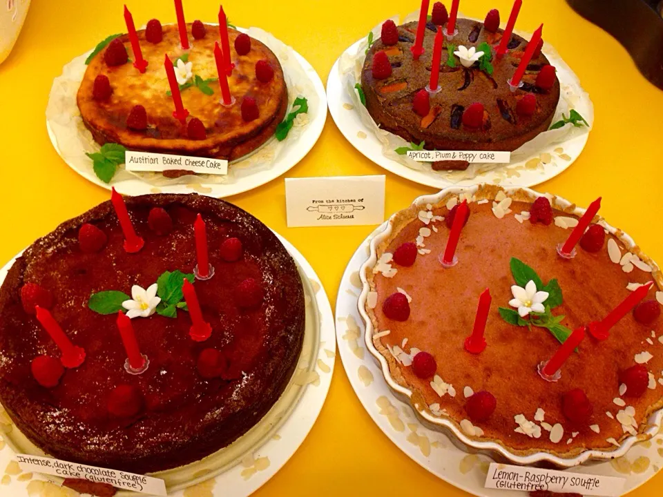 Snapdishの料理写真:4 cakes for my Sisters 30th B-day|Aliceさん