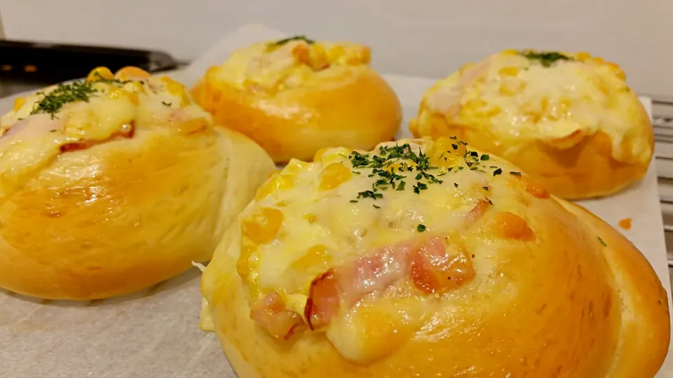 curso de paes abc cooking pao de bacon cheese e milho|lucia inoueさん