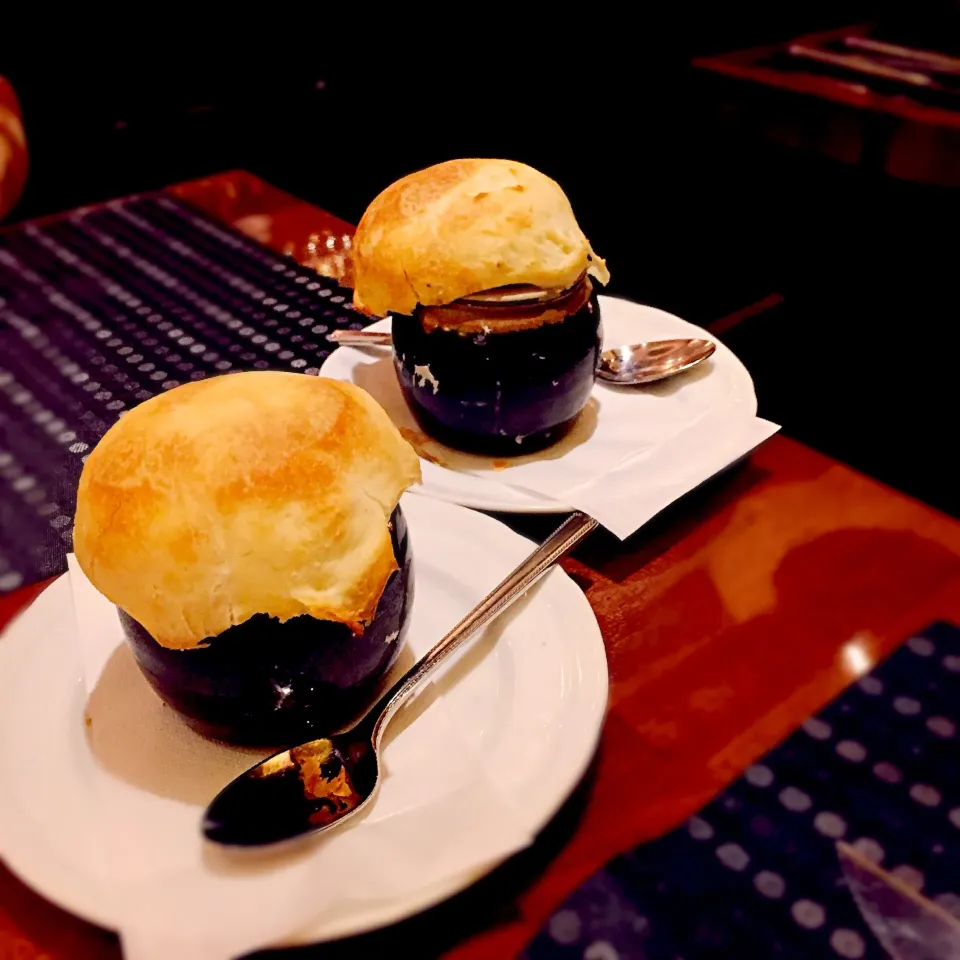 マッシュルームとホワイトアスパラの壺焼きクリーム煮|たんたんさん