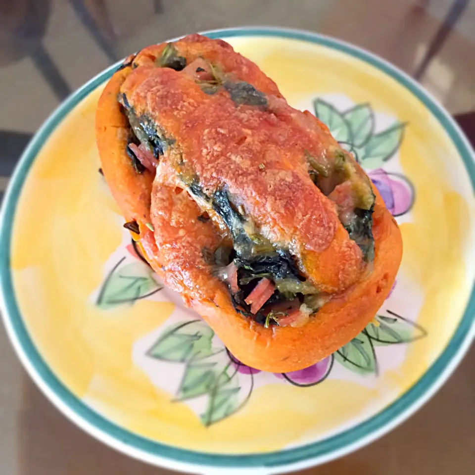 Spinach & ham cheddar bread~|해리さん