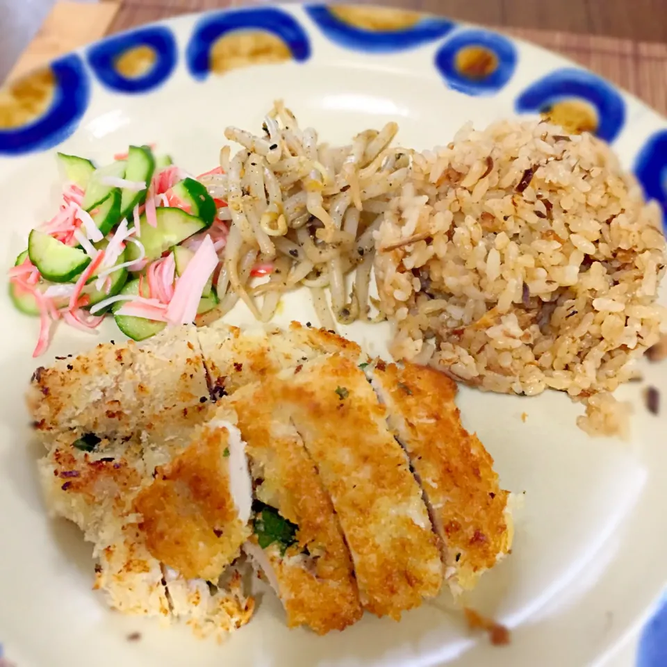 鶏ささみパン粉揚げ焼きプレート|ゆっこさん