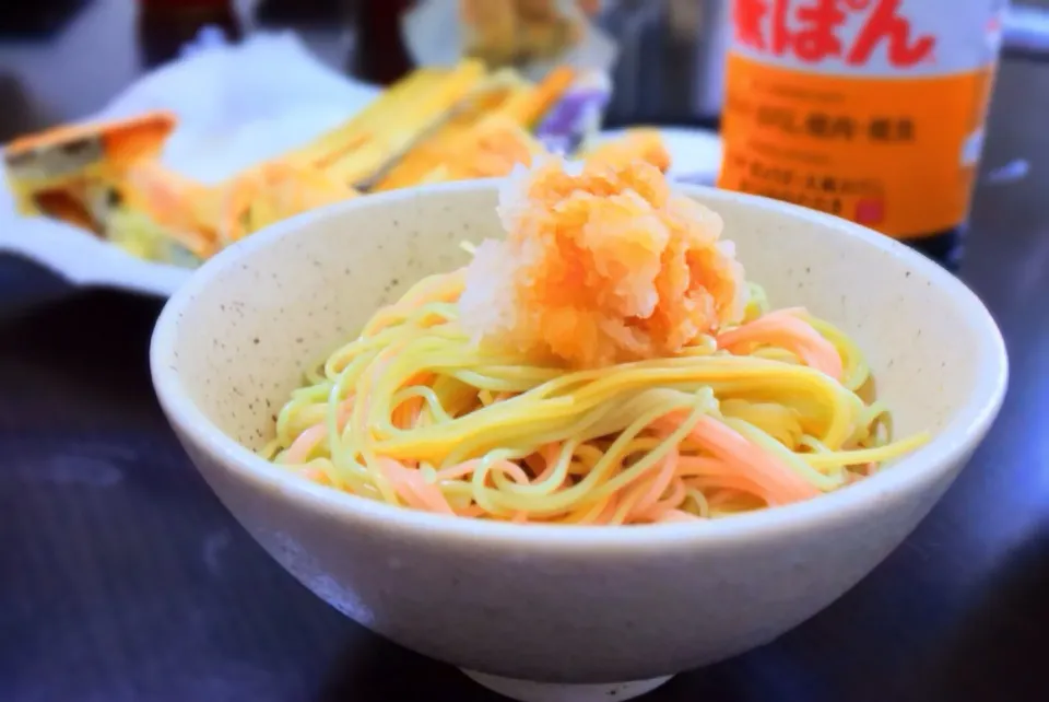 Tempura and Cold Colorful Somen|Nyam | 照ちゃんさん