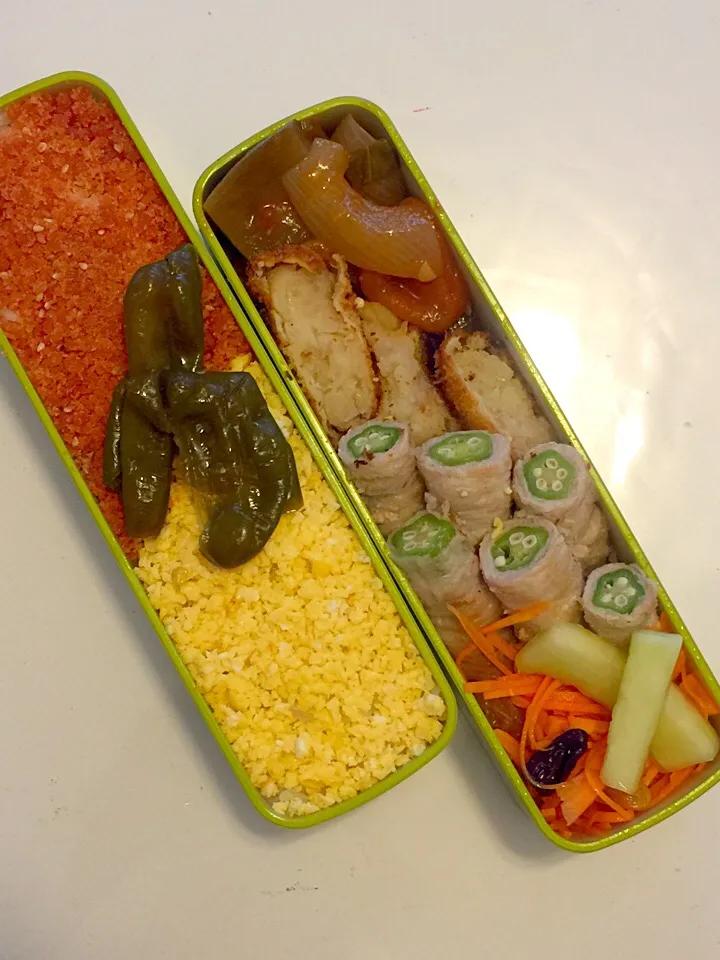 Snapdishの料理写真:夏ひきずり弁当|シナモンさん