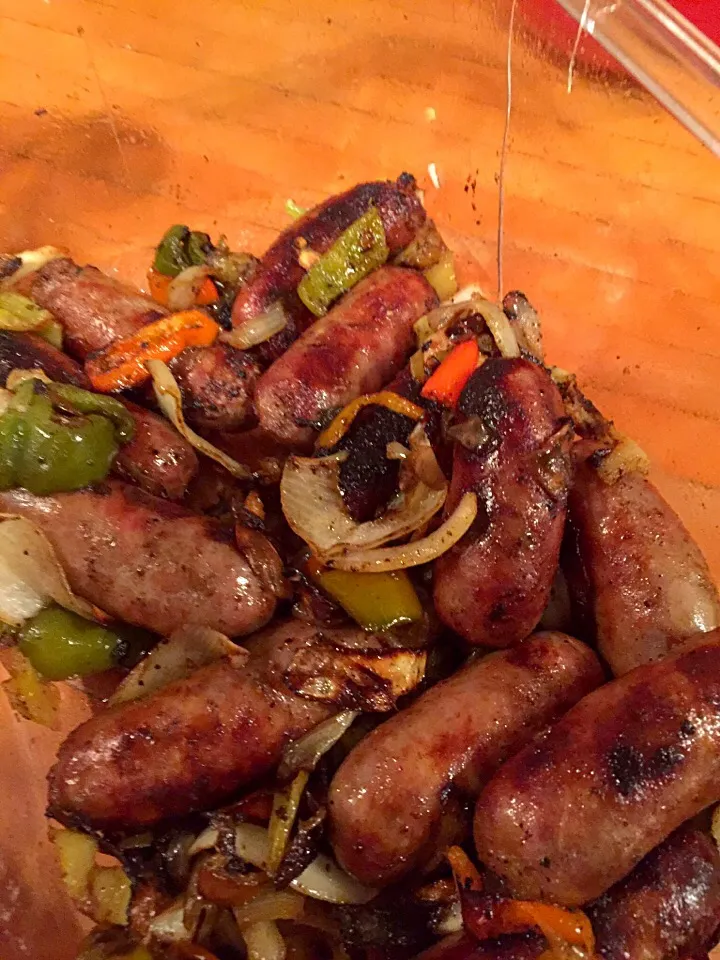 BBQ sausage and peppers from my garden..|Michele Fortunatiさん