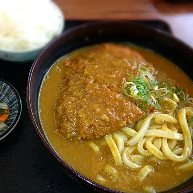 カツカレーうどん＆小ライス～❤|maho❤さん