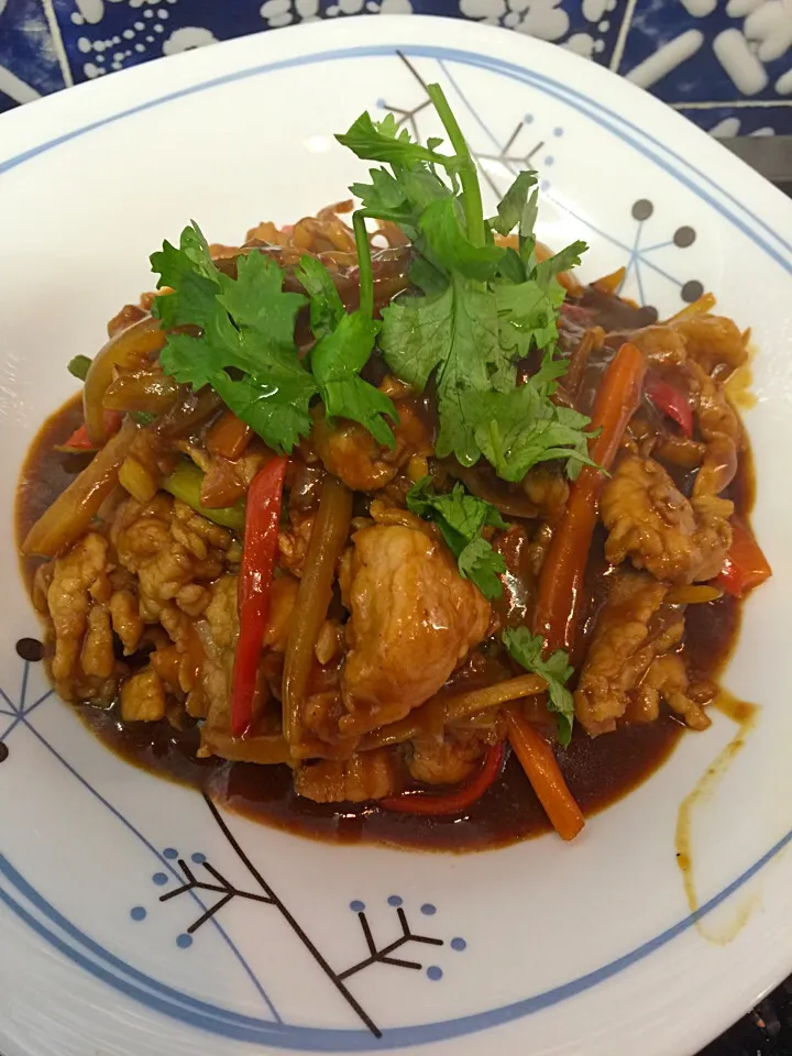 GINGER AND SPRING ONION PORK DISH|Colleen Teoさん