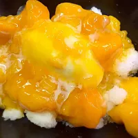 マンゴーとバニラアイスのかき氷✨✨✨