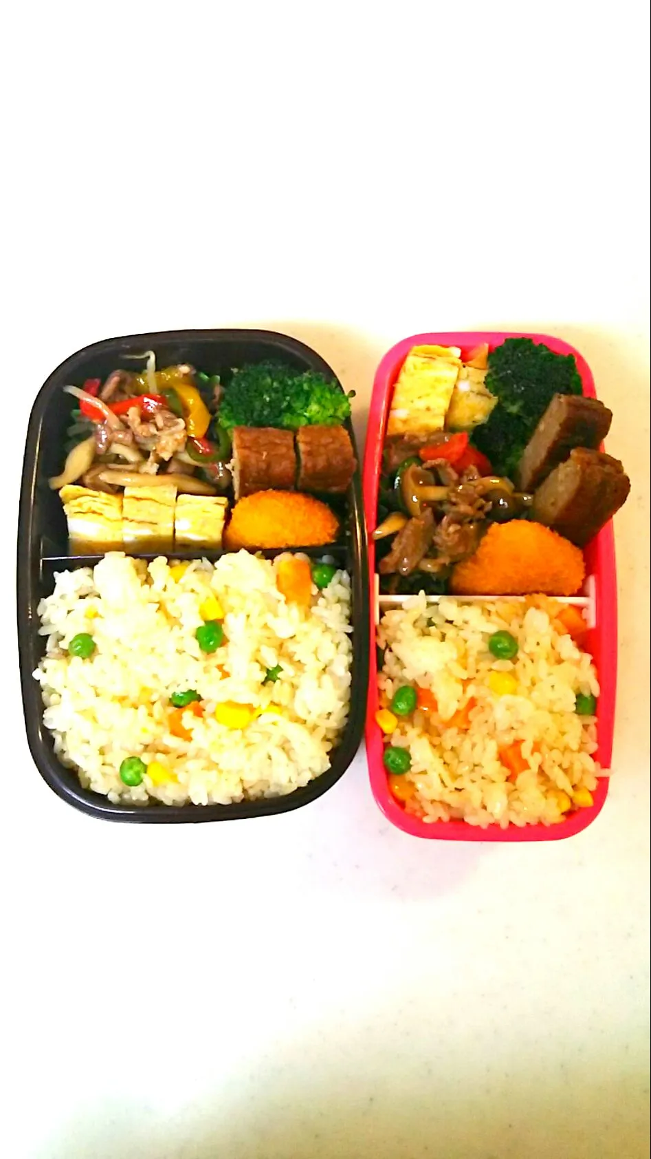 Snapdishの料理写真:今日から新学期❗長男弁当🍱と私夜勤弁当🍱❗|Sayakaさん