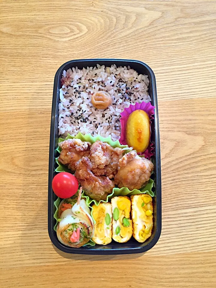 Snapdishの料理写真:定番から揚げ＊弁当♪|hiromiさん