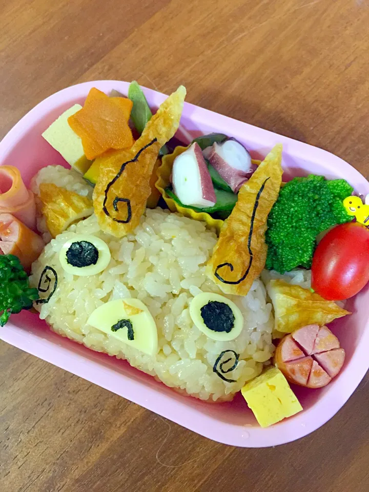 2015/9/1始業式 コマさん弁当♡|accoさん