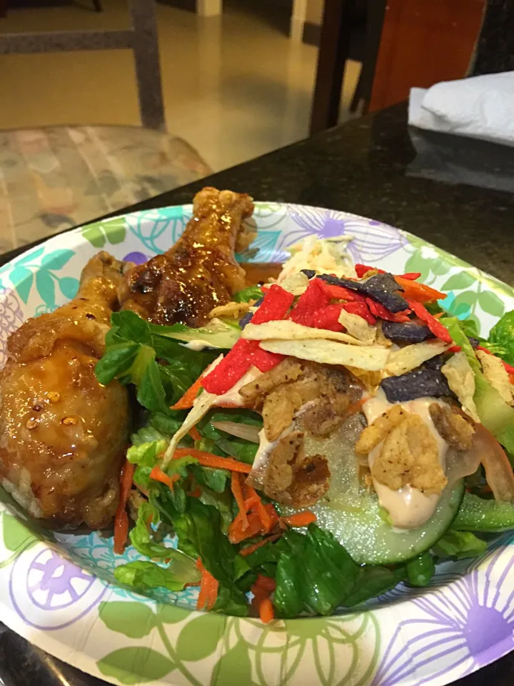 Sweet n sour chicken with a salad|Jasmineさん