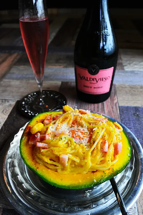 かぼチャウダーパスタ　　かぼちゃとクラムチャウダーで簡単だけど存在感が凄い　-　豊菜JIKAN　- #うちバル #金魚の肴|青山金魚さん