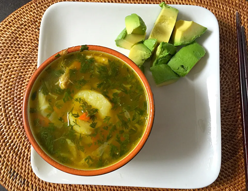 Snapdishの料理写真:Sancocho Colombian soup with avocado|yeni kartikasariさん