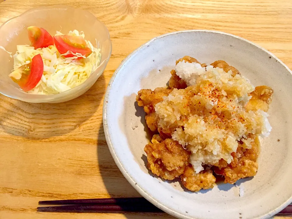 サラダ、おろしポン酢から揚げ✧*|Makiさん