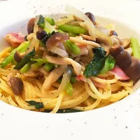 小松菜ときのこの和風パスタ のお昼ごはん|☆ハル色☆さん