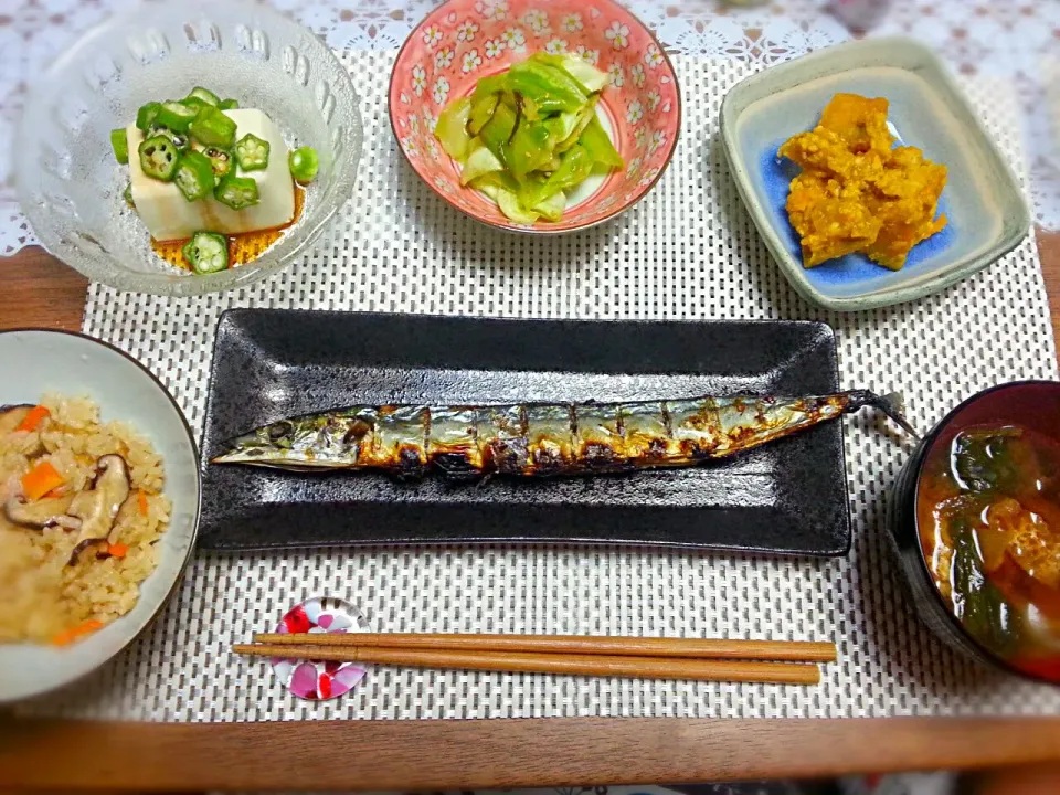 今日の晩ごはんは焼きサンマ☆|なべちゃんさん