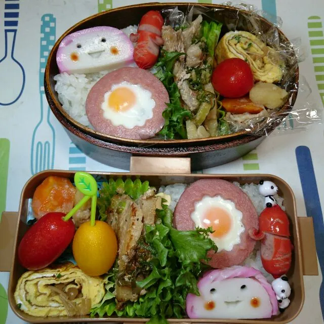 Snapdishの料理写真:9月2日(水)　高校生女子&オレ弁当|クッキングおやぢさん