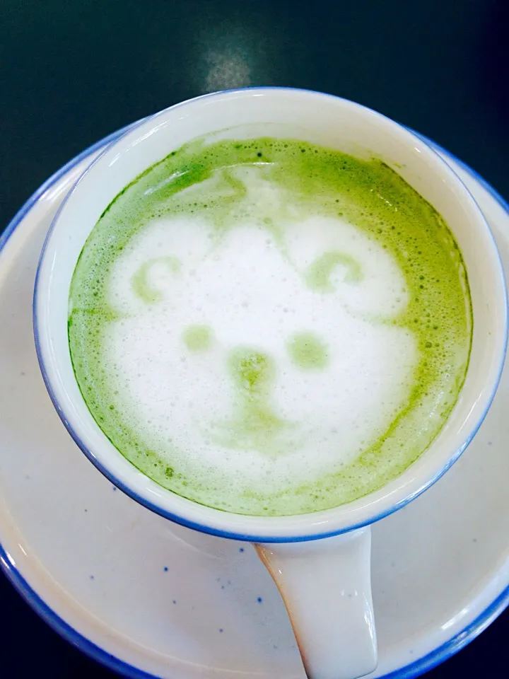 Snapdishの料理写真:Matcha latte Bear|Mameau Niyomsubさん