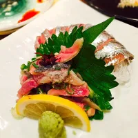 Snapdishの料理写真:秋刀魚のお刺身|cocoさん