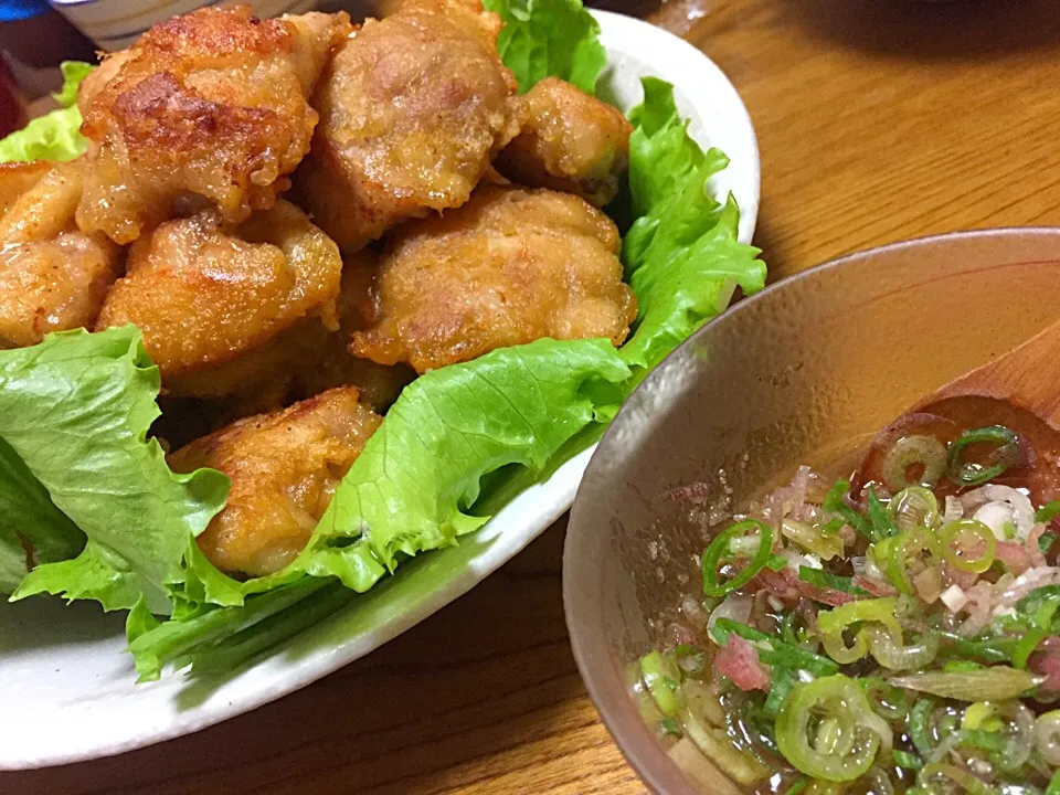 鳥のから揚げ★ネギとミョウガたれ|ちもこさん