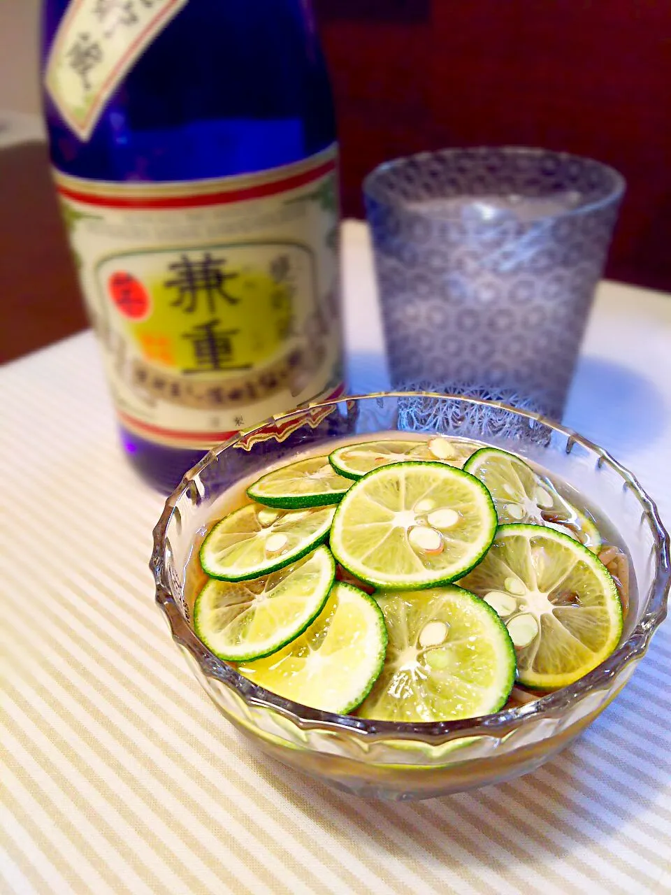 Snapdishの料理写真:buckwheat noodles in cold Dashi soup with sudachi!!|和田 匠生さん