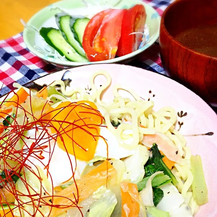 魚介豚骨つけ麺〜温玉のせ🌺|ゴンさん