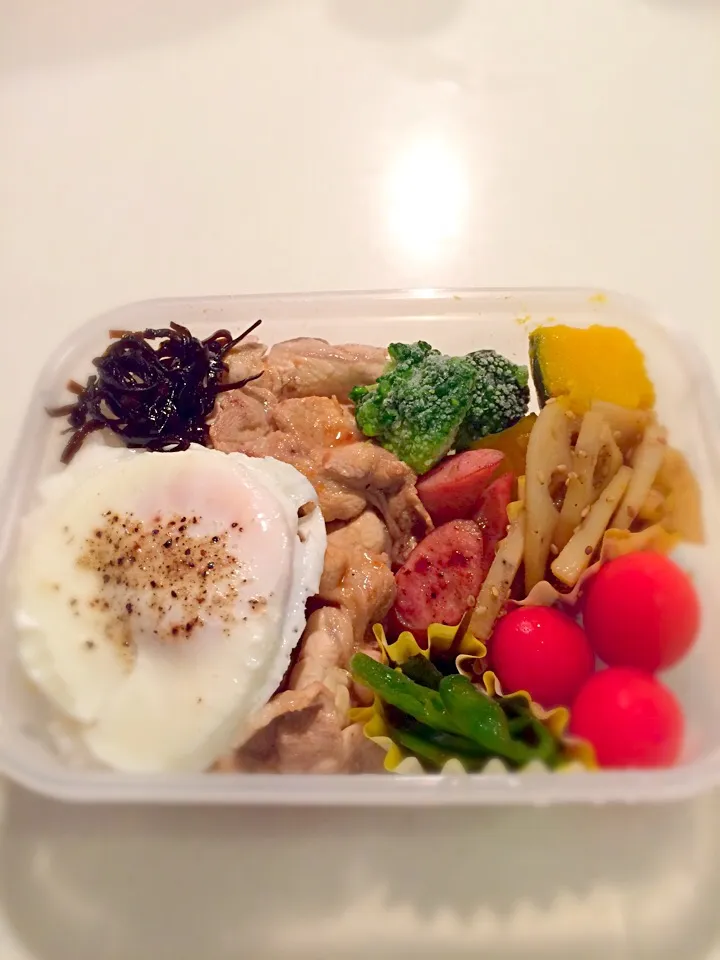 Snapdishの料理写真:女子なのにガッツリ弁当😊|ずぅ🎶さん