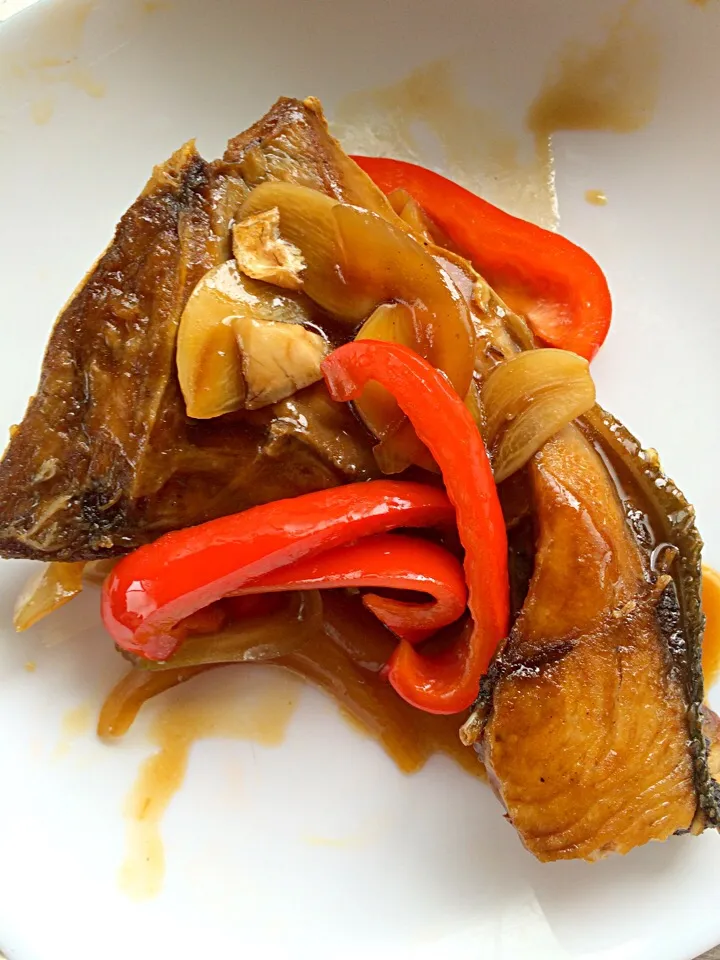 Fish panga with garlic oyster sauce|Trinieさん