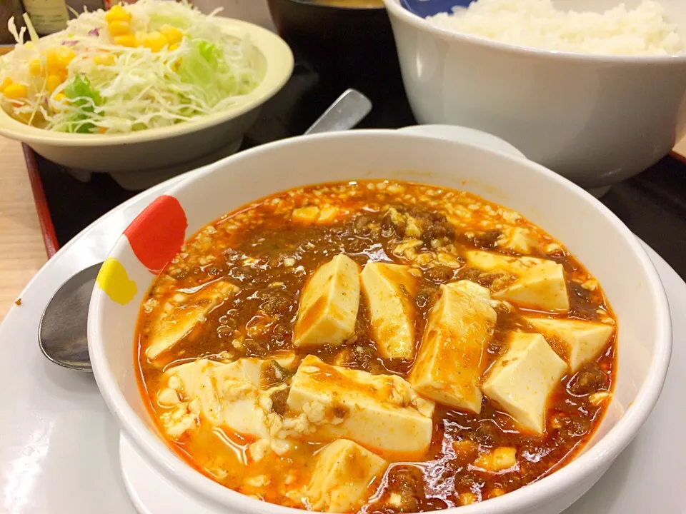 เต้าหู้ทรงเครื่อง สูตรเสฉวน 麻婆豆腐定食@ที่ญี่ปุ่น 松屋|akiさん