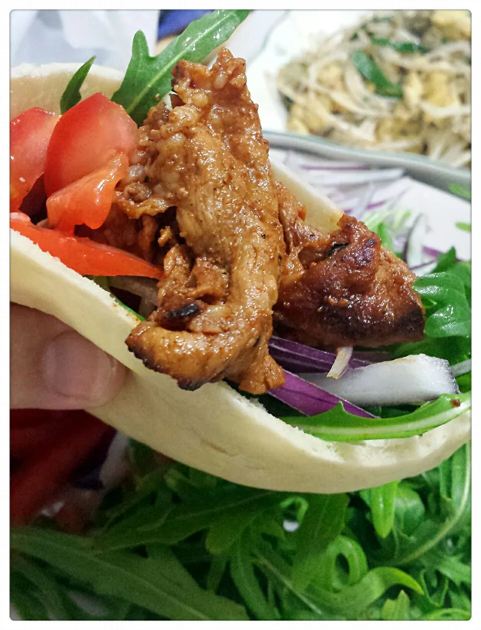 Pita bread with barbecued pork|Joyceさん