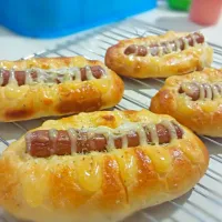 #hotdog #cheese #bun #mayonnaise #herbs #McCORMICK #milky|Selina Chaiさん