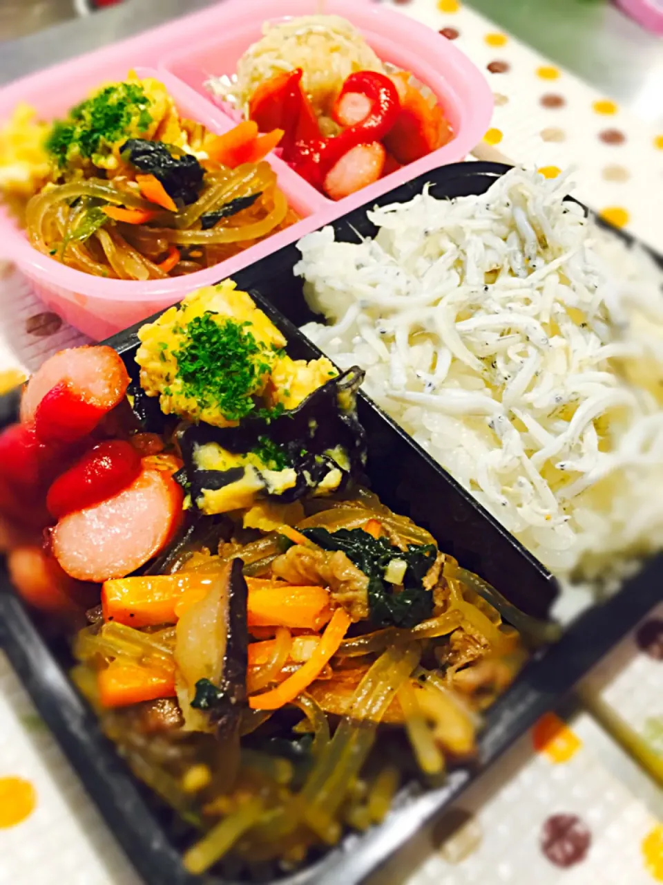 下2人弁当😋🍀小さいから楽勝🌟|キンさん