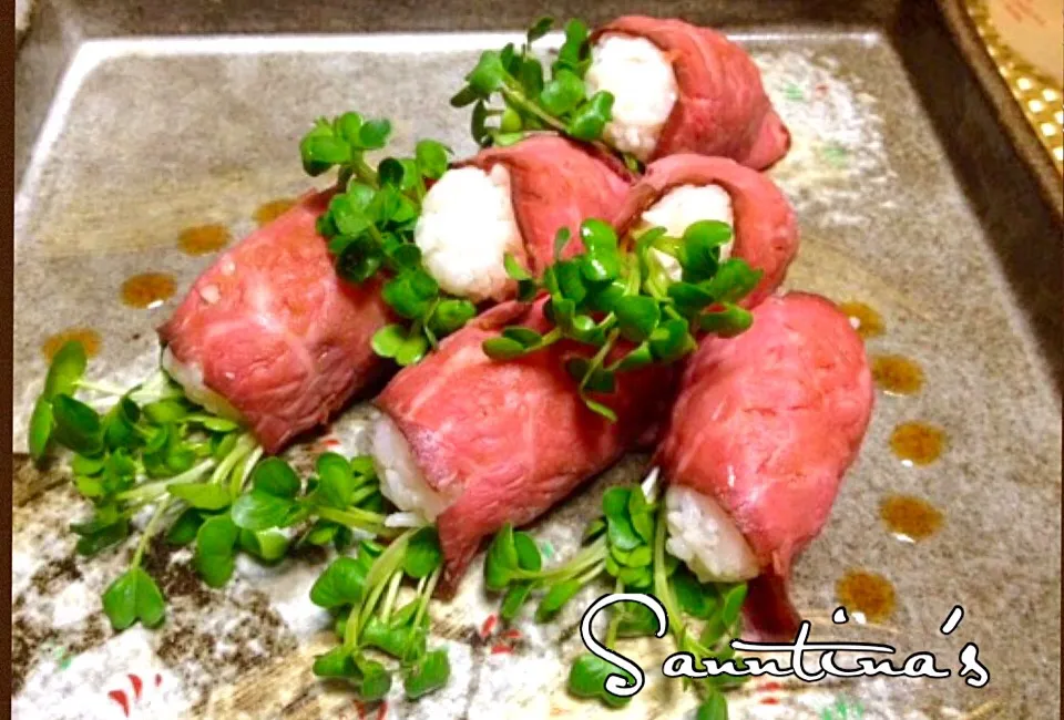 ✨ROASTBEEF SUSHI...ローストビーフ 寿司...✨|🌺Sanntina🌺さん