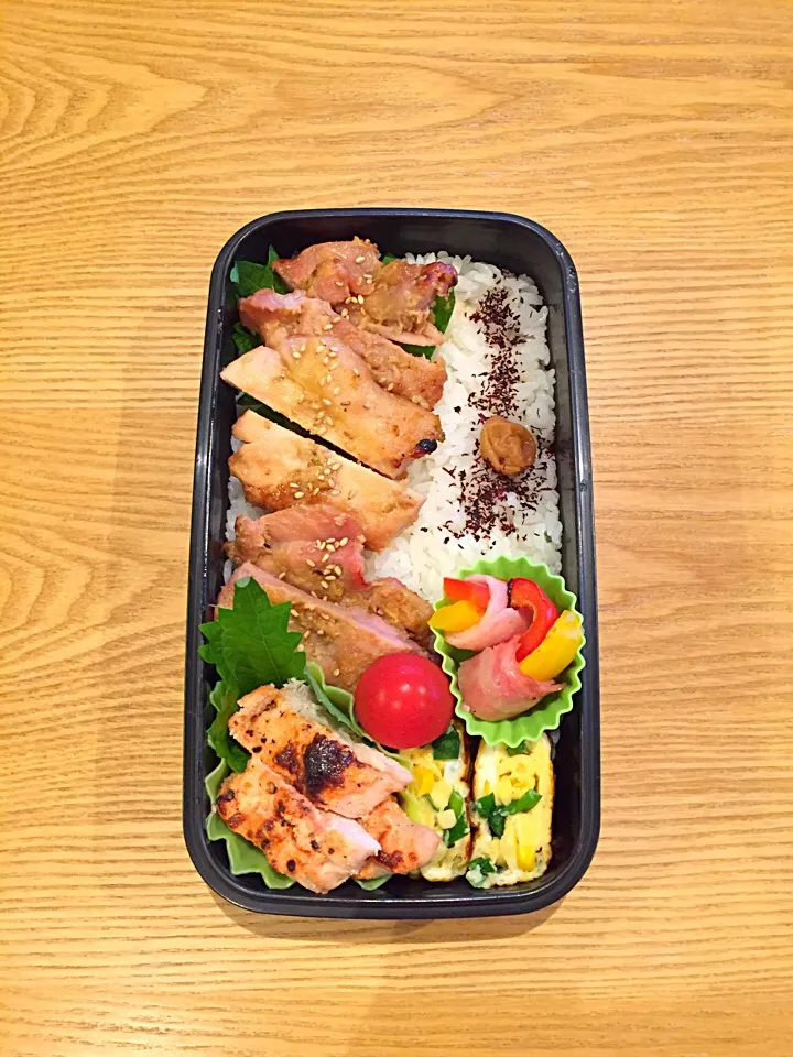 Snapdishの料理写真:鶏味噌漬け焼き＊弁当♪|hiromiさん