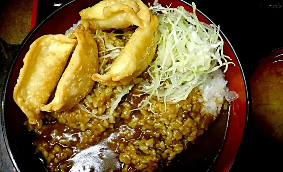 揚げ餃子カレー丼🍛|かいさん