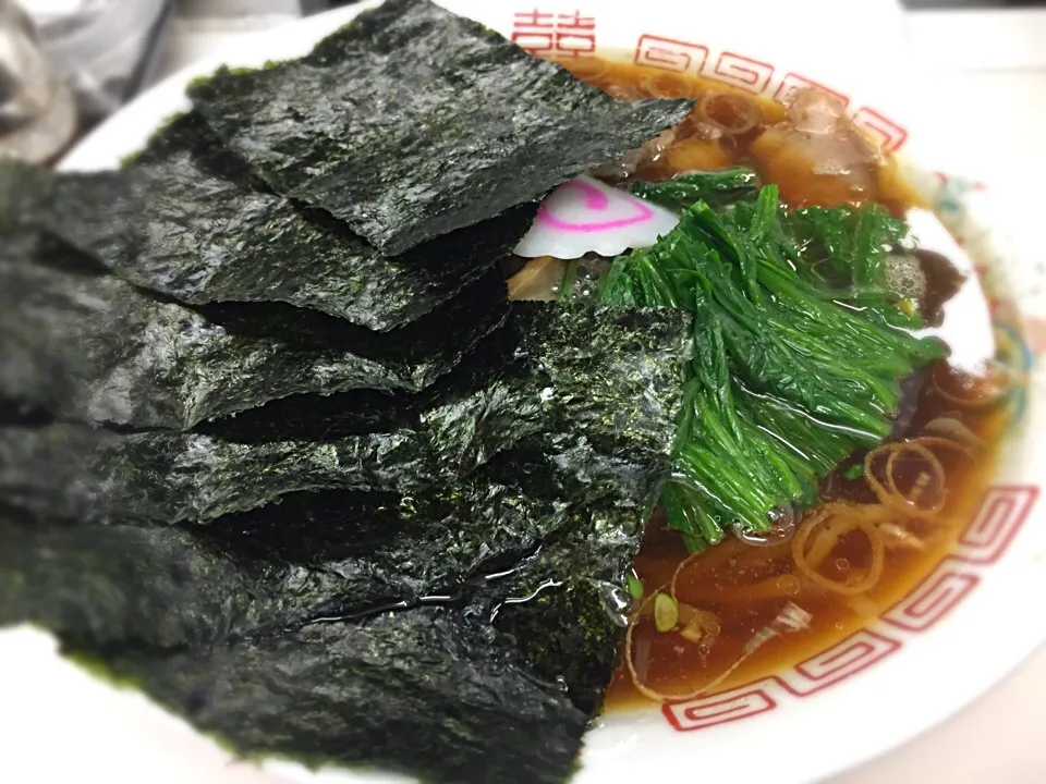 青島ラーメン＋海苔＋ほうれん草|らーめん好き！さん