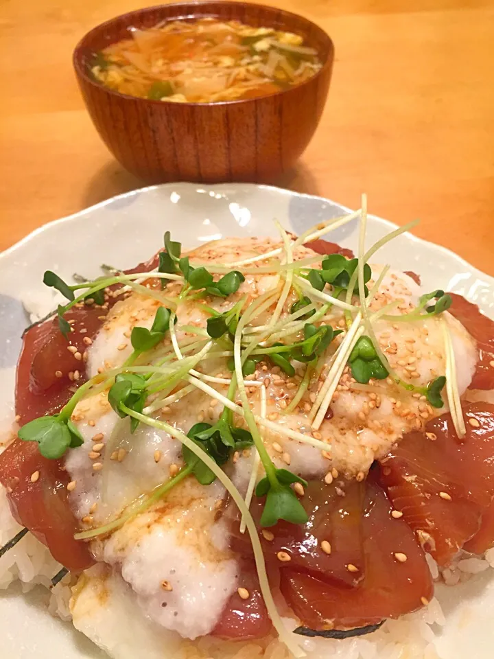 とろろ漬けマグマ丼|なかしまごはんさん